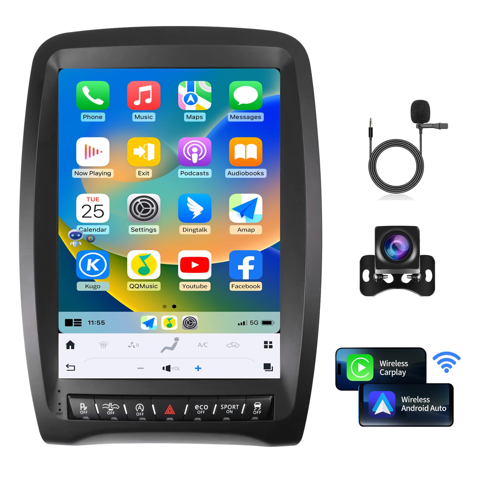 Qualcomm Snapdragon Android 13 Car Stereo for Dodge Durango 2014-2020 | 12.1