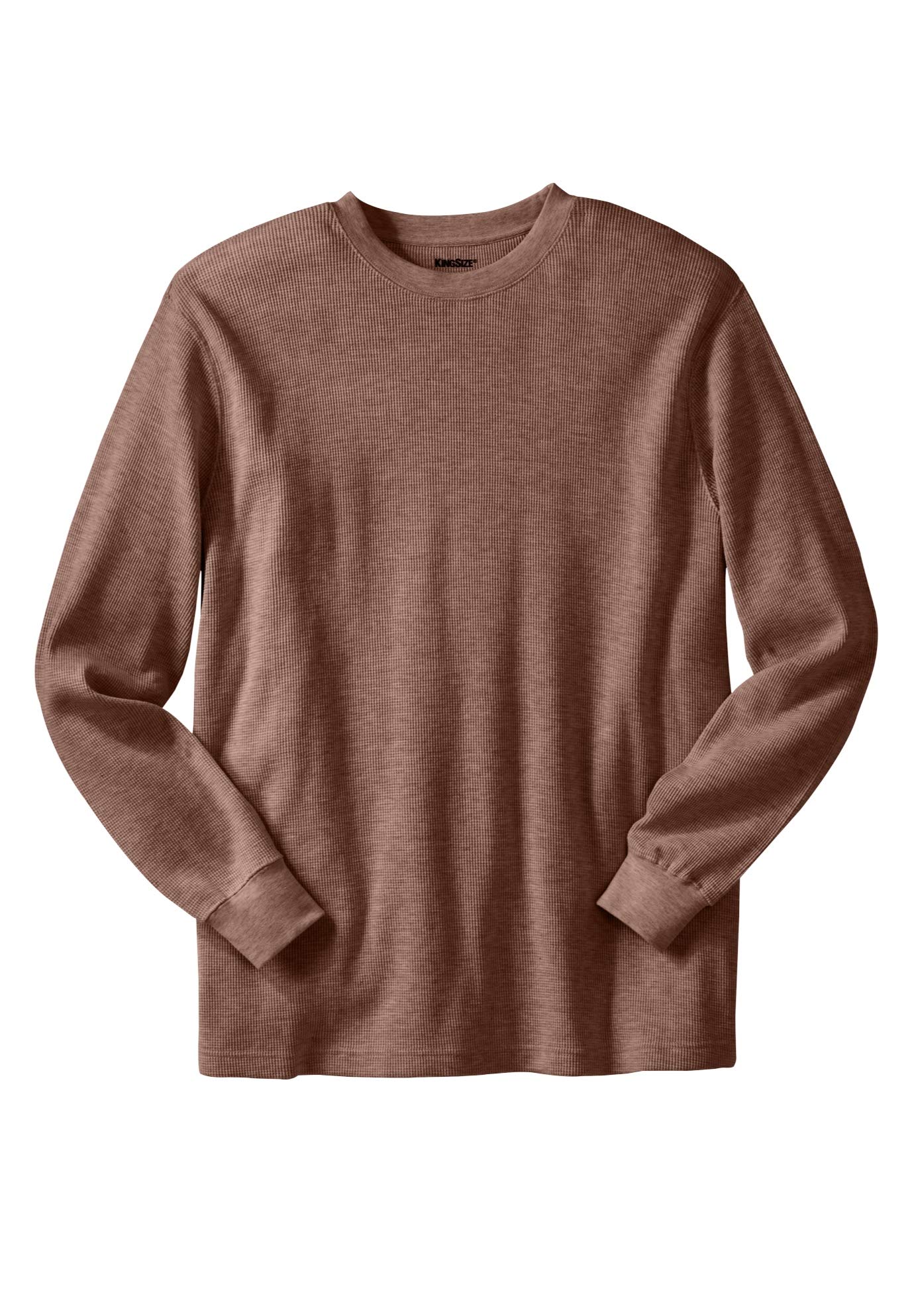 KingSize Men's Big & Tall Thermal Crewneck T-Shirt - Waffle-Knit Long Sleeve Shirt for Winter Warmth - Perfect for Cold Weather, Outdoor Activities & Layering