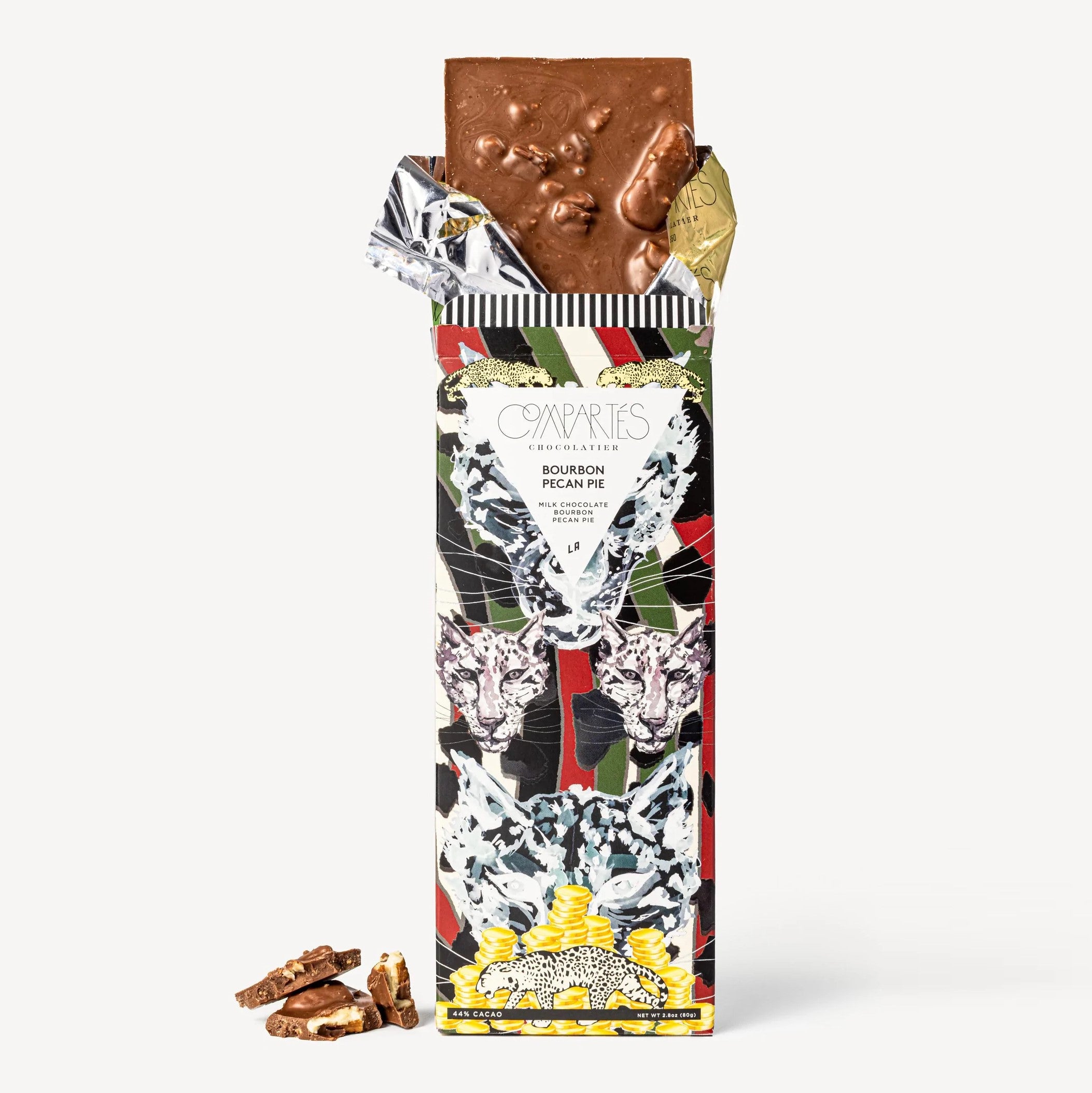 Premium Bourbon Pecan Pie Chocolate Bar - Artisan Dark Chocolate with Whiskey Infusion & Toasted Pecans - Perfect for Holiday Gifts, Dessert Platters & Gourmet Chocolate Lovers