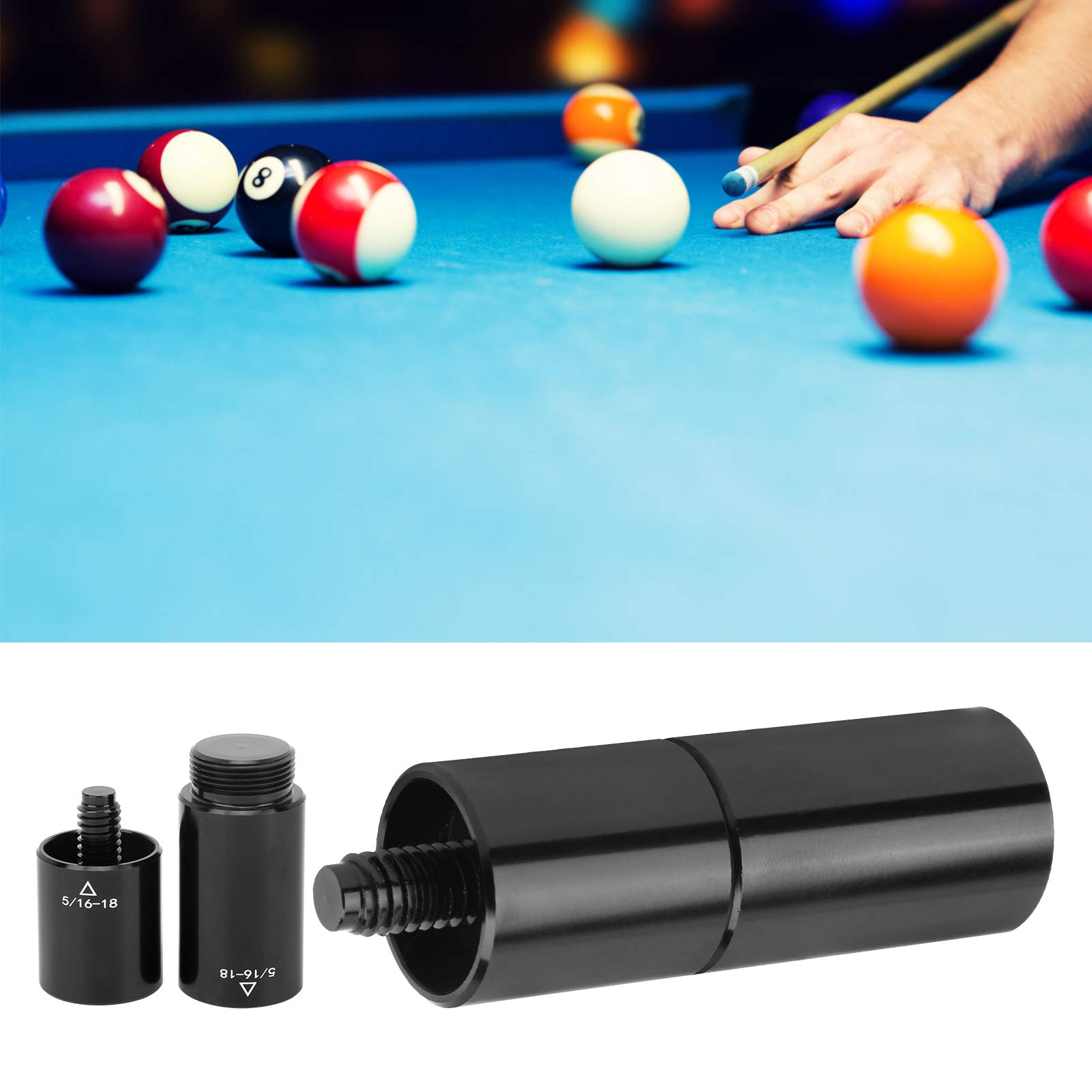 5/16-18 Teeth Billiard Cue Shaft Extender - 2oz Middle Connect Pool Accessory for Enhanced Game Performance | Perfect for Professional & Home Pool Tables