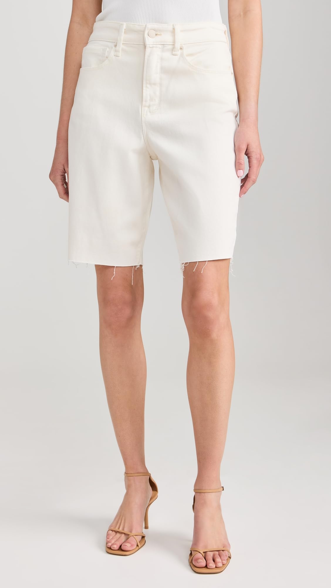 Good American Women's Good 90's Bermuda Shorts - High Waisted Denim Shorts for Summer | Casual Wear, Beach Outfits & Street Style Fashion
