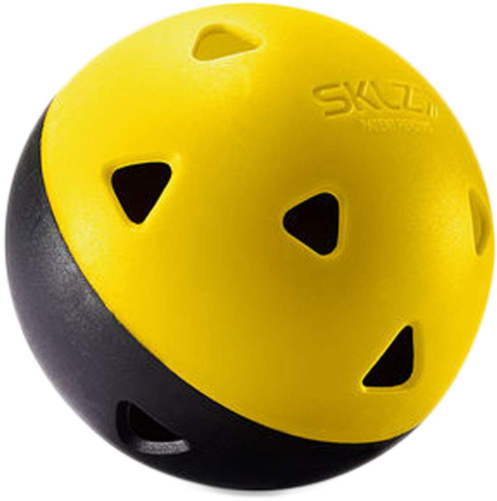 SKLZ Premium Impact Limited-Flight Training Baseballs - Improve Swing Power & Accuracy for Baseball & Softball Practice | Indoor & Outdoor Use | Yellow/Black | Ideal for Batting Drills, Backyard Training & Team Workouts