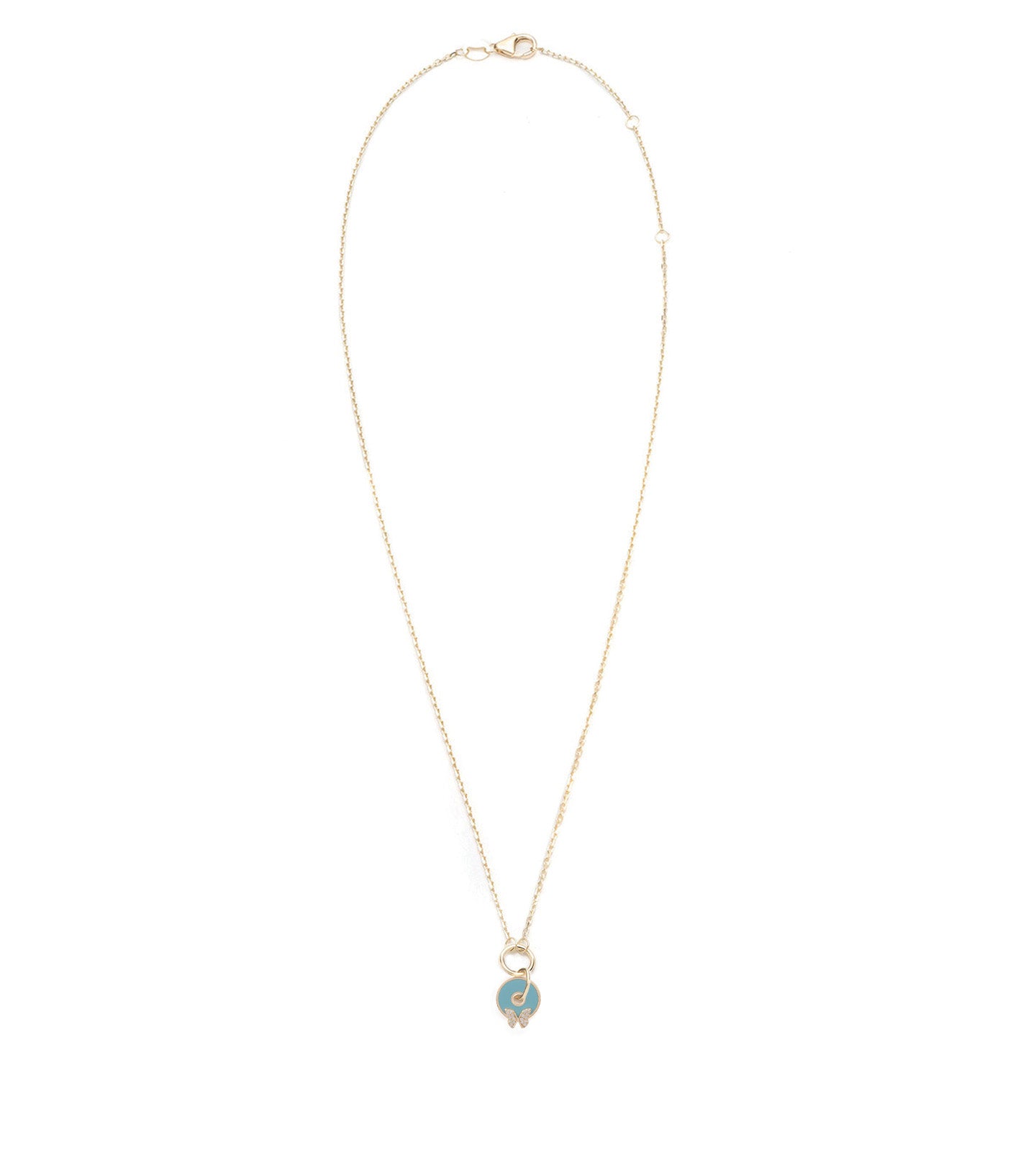 Butterfly Reverie Symbol Disk Drop Necklace - Elegant Bohemian Jewelry for Women, Perfect for Casual Wear, Date Nights & Special Occasions