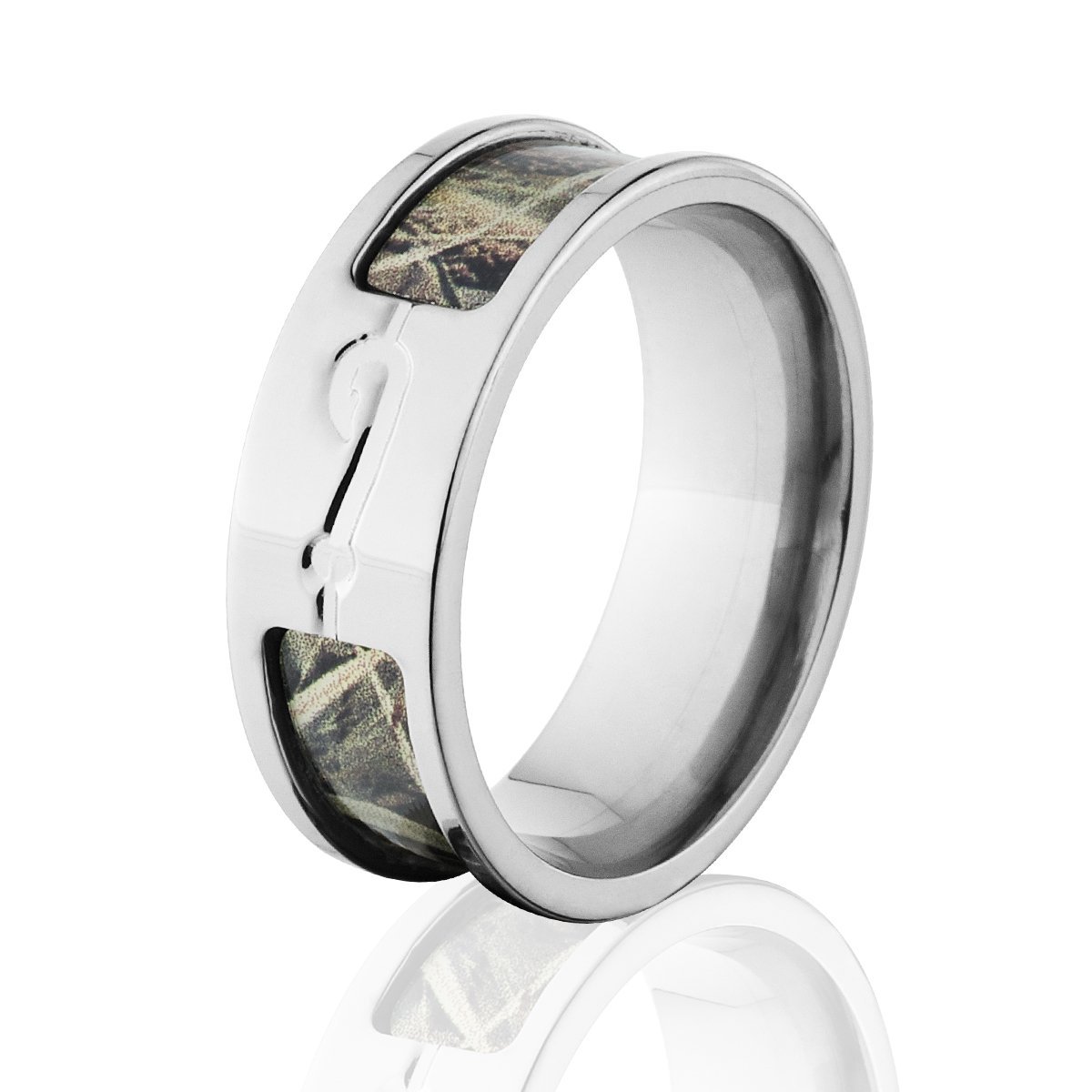 Max 4 Camo Rings for Men - RealTree Camouflage Wedding Bands & Fishhook Rings - Durable Hunting & Outdoor Adventure Jewelry