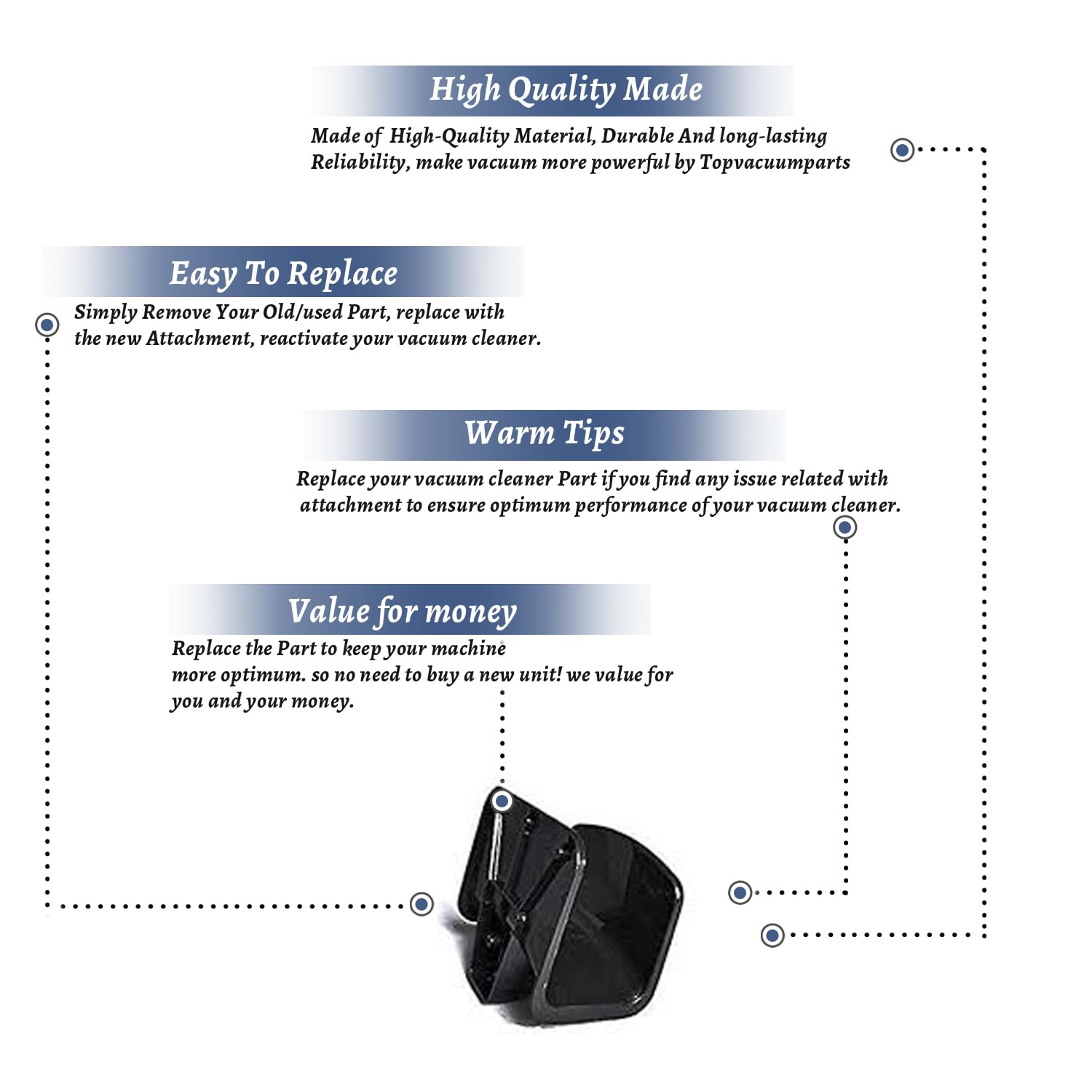 Universal Vacuum Hose Hanger - Replacement for Central Vacuums - Home Cleaning