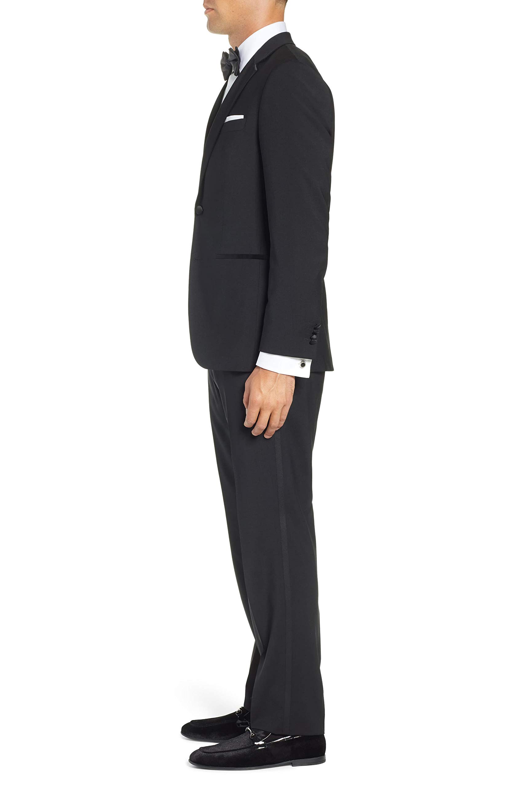 Men's Slim Fit Two-Piece Notch Lapel Tuxedo Suit Set for Weddings, Prom & Formal Events | Premium Black Business Suit for Groom, Gala & Evening Occasions