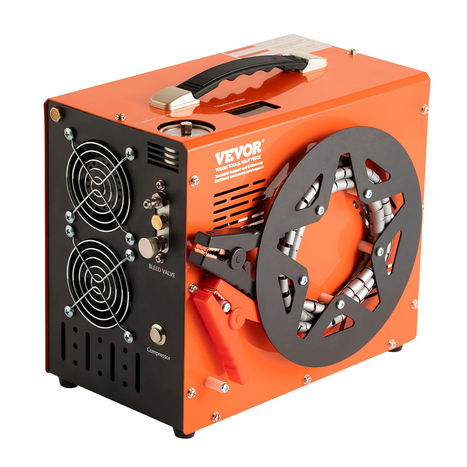 VEVOR 4500PSI PCP Air Compressor - Portable High Pressure Air Pump for PCP Air Rifles, Paintball Guns & Scuba Tanks | Oil-Free 30MPa Compressor with Auto-Stop | 12V DC/120V AC Power (Perfect for Hunting, Sports & Diving Adventures)