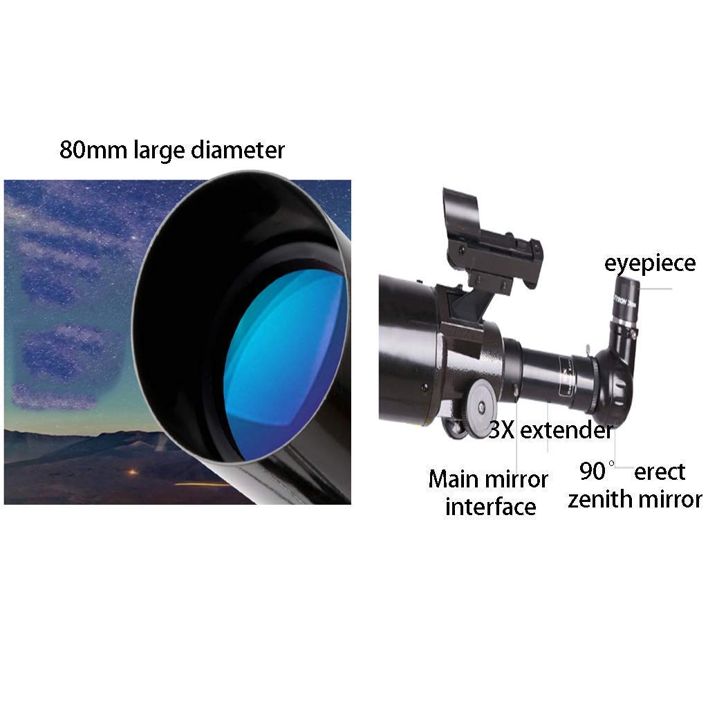 **CLLBANT 80mm Refractor Telescope with 90° Erect Prism - 900mm Focal Length, Portable Beginner Telescope with Tripod & Carry Bag - Perfect for Stargazing, Bird Watching & Outdoor Adventures**