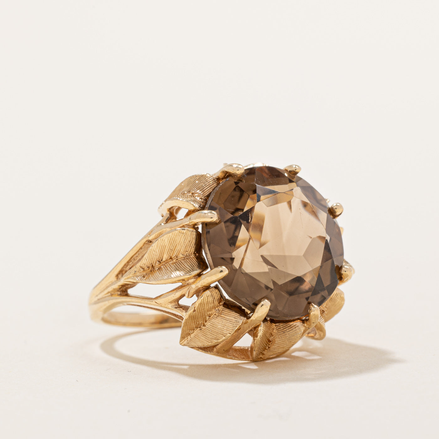 9.00ct Smoky Quartz Cocktail Ring for Women - Size 6.5 | Elegant Statement Jewelry for Evening Parties, Weddings & Special Occasions