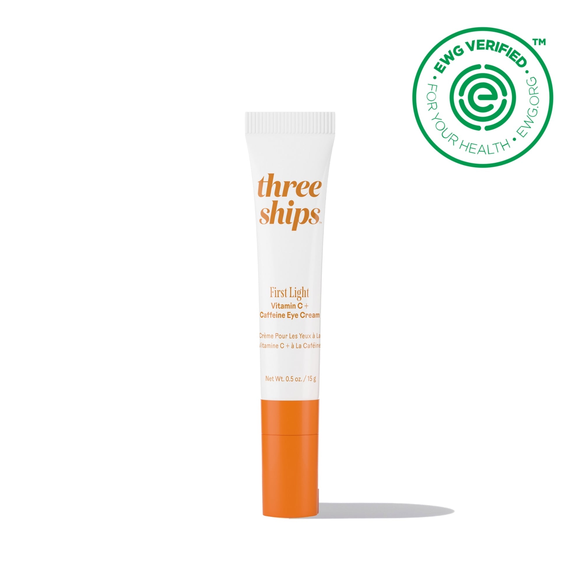 First Light Vitamin C + Caffeine Eye Cream for Dark Circles & Puffiness - Brightening & Depuffing Eye Treatment for Morning & Night Use