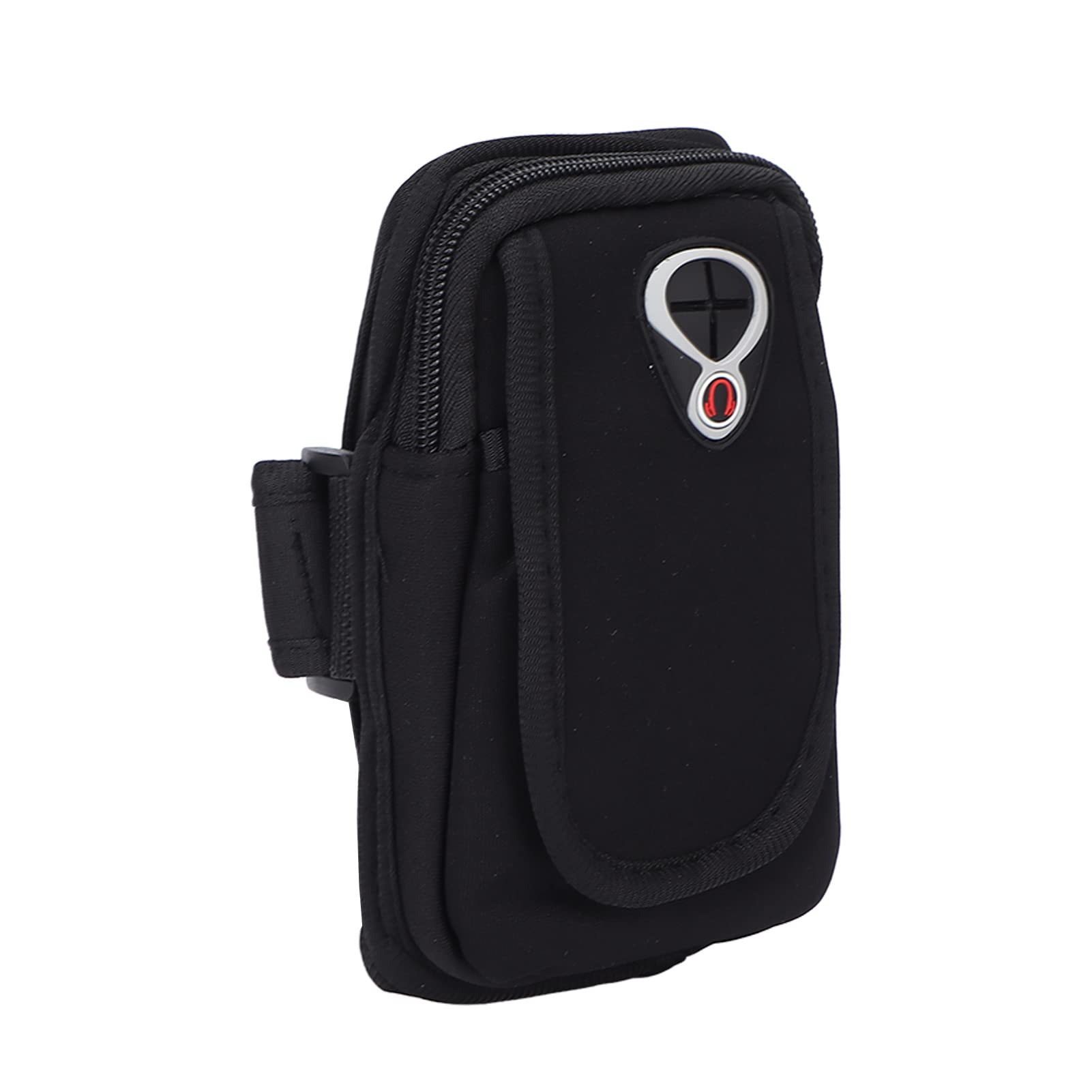 Shanrya Running Phone Armband - Waterproof Sports Armband with Metal Zipper & Headphone Hole, Large Capacity Phone Holder for Jogging, Gym Workouts & Outdoor Activities (iPhone/Android)