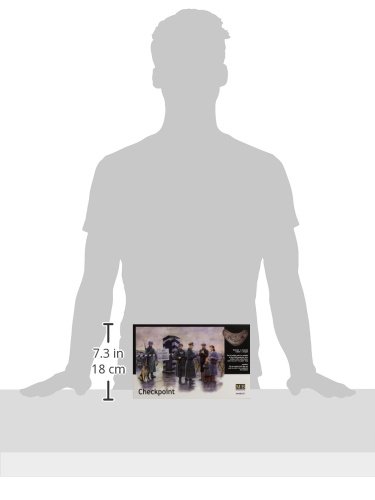 1:35 Scale Master Box Checkpoint German Soldiers & Civilians with Sentry Box - 6 Figure Model Building Kit for WWII Diorama, Military Collectors & Historical Wargaming Scenes