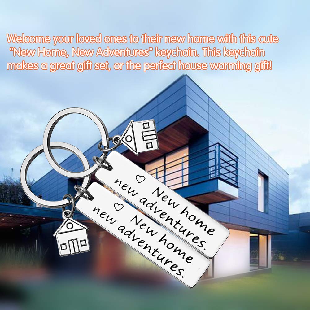 Vadaka New Home Keychain Set - 2 Pcs Housewarming Gift for First Time Homeowners, Realtor Closing Gifts & House Key Rings - Perfect for Housewarming Parties, New Home Celebrations and Realtor Client Appreciation