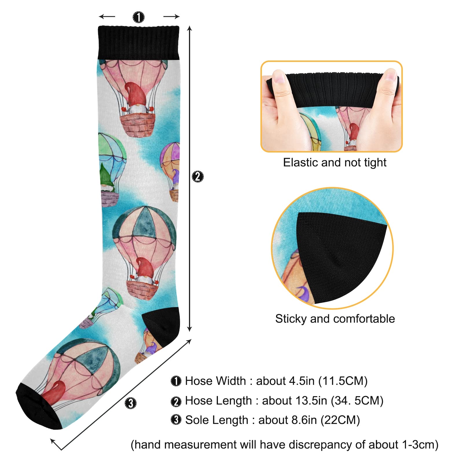 JUNZAN Easter Gnome Compression Socks for Women & Men - Circulation Support Socks for Running, Cycling, Sports & Nursing - Perfect for Easter Gifts, Workouts & Medical Professionals