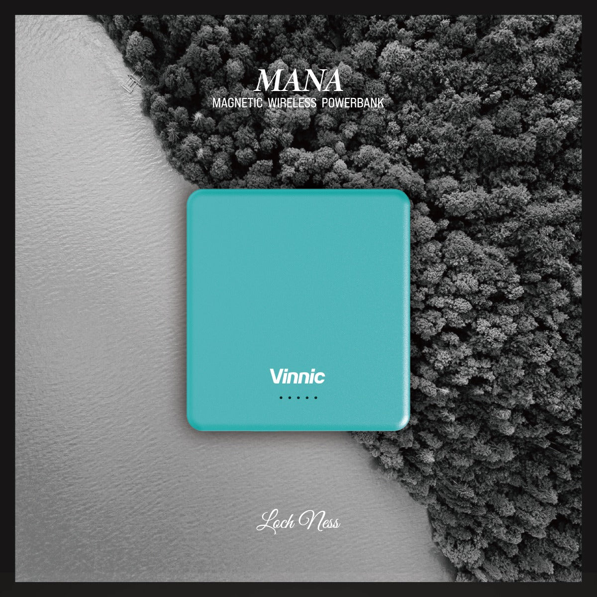Vinnic Mana 8,000mAh Magsafe 15W Magnetic Wireless Power Bank - Portable Charger for iPhone 12/13/14/15, Fast Charging, Slim Design - Perfect for Travel, Work, and Outdoor Adventures