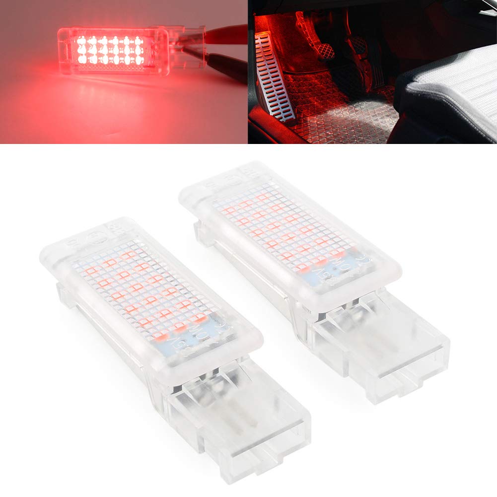CNFANG4 LED Footwell Lights - Compatible with VW Golf 6 (2009-2013), Jetta (2006-2008), Skoda Superb/Fabia/Octavia - Interior Car Lighting Upgrade for Enhanced Ambience & Night Visibility