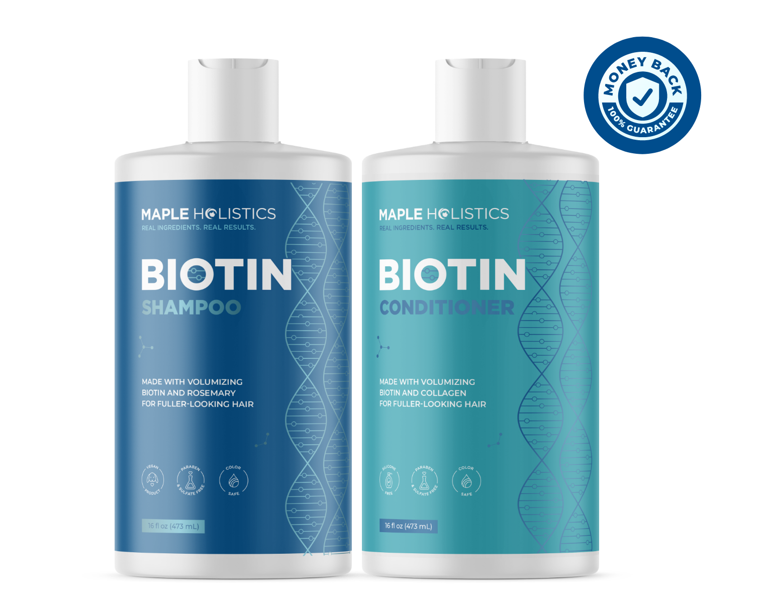 Premium Biotin Hair Growth Set - 16oz for Thicker, Stronger Hair - Daily Hair Care & Scalp Treatment for Men & Women - Perfect for Home & Salon Use