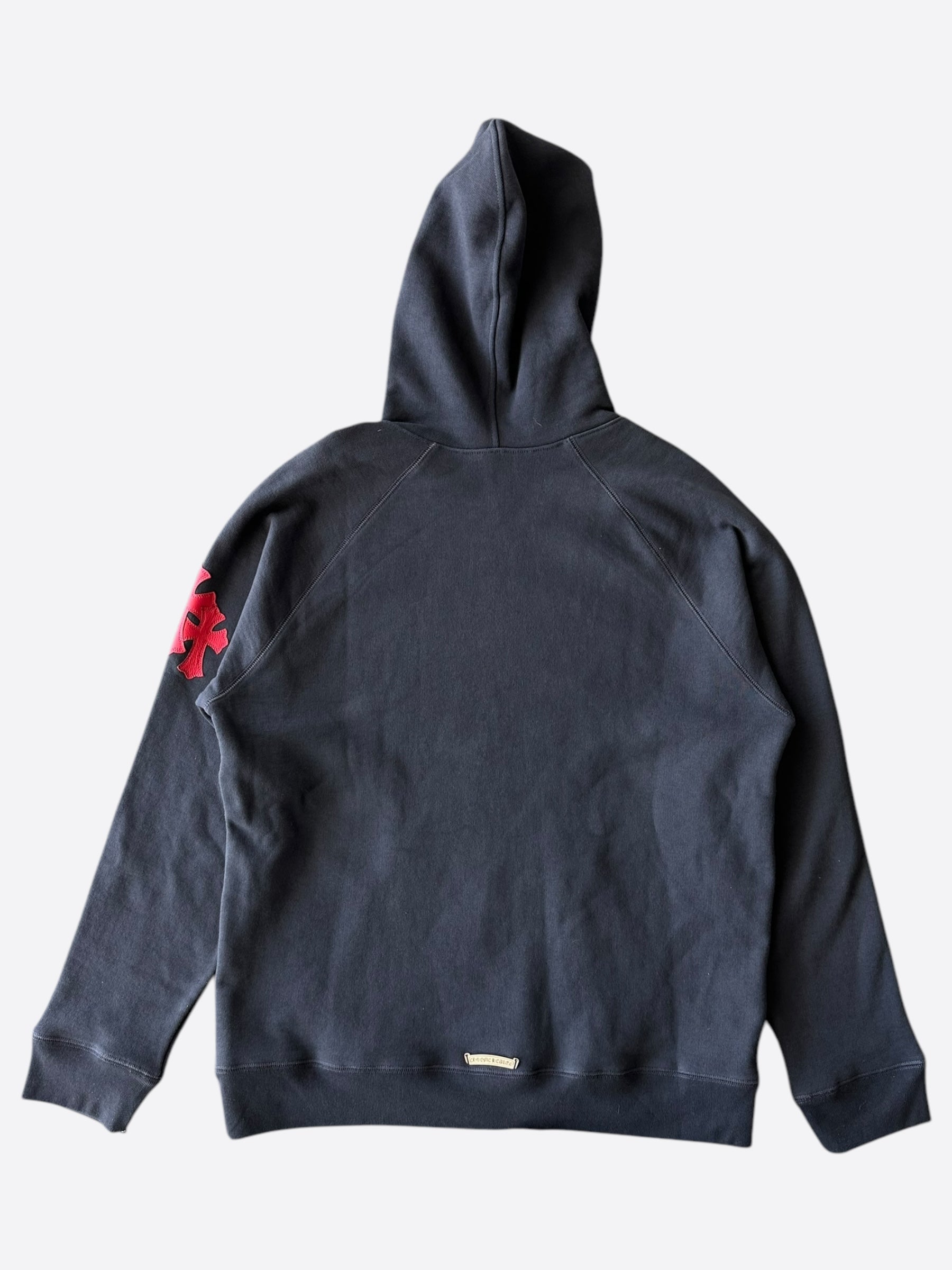 Chrome Hearts Navy & Red Triple Cross Patch Hoodie - Stylish Streetwear for Men & Women | Perfect for Casual Outfits, Urban Fashion, and Everyday Wear