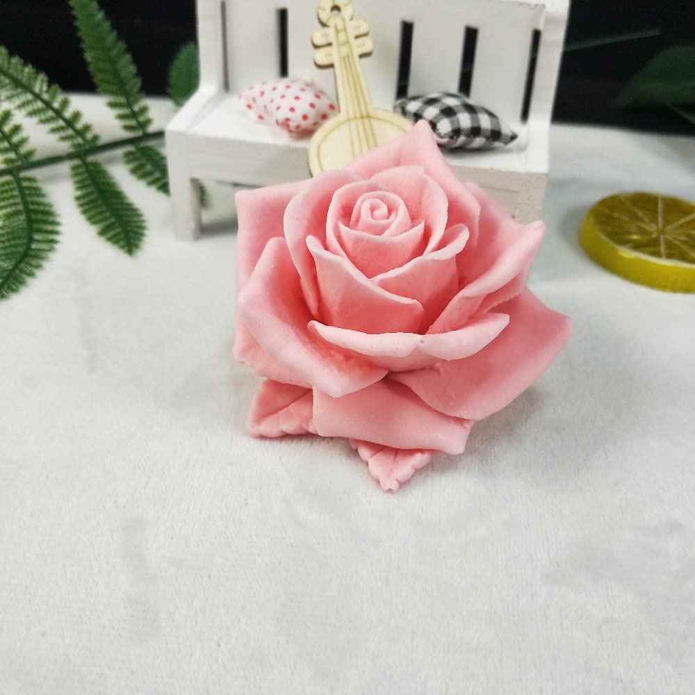 GreatMold 3D Blossom Rose Silicone Mold for Soap, Candle & Epoxy Resin Crafts - Beautiful Flower Wax Melt & Cake Decoration DIY Art Supplies - Perfect for Wedding Favors, Bath Bombs & Home Decor Gifts