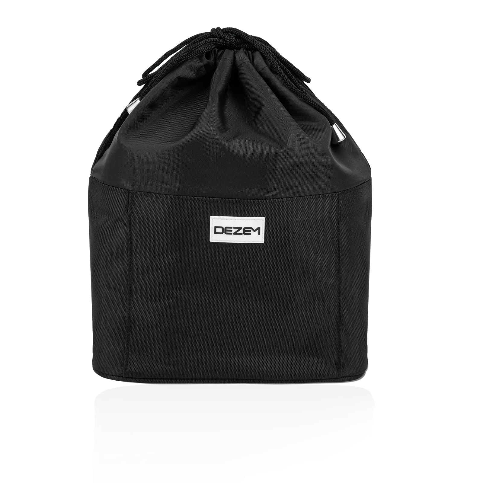 DEZEM Water-Resistant Makeup Pouch & Travel Toiletry Bag - Cosmetic Organizer for Accessories, Shampoo, Lotion - Perfect for Vacation, Gym & Daily Essentials (Black)