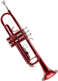 Professional Brass Bb Trumpet with Hard Case & Valve Oil - Red & Blue Finish | Perfect for Beginners, Students & Band Performances
