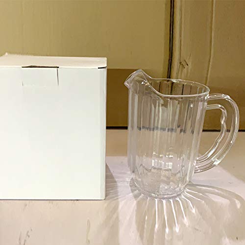 30 oz Clear Polycarbonate Pitcher - Durable Foodservice Water & Beer Pitcher for Restaurants, Bars & Home Use - BPA-Free Plastic Decanter for Iced Tea, Lemonade & Beverage Serving