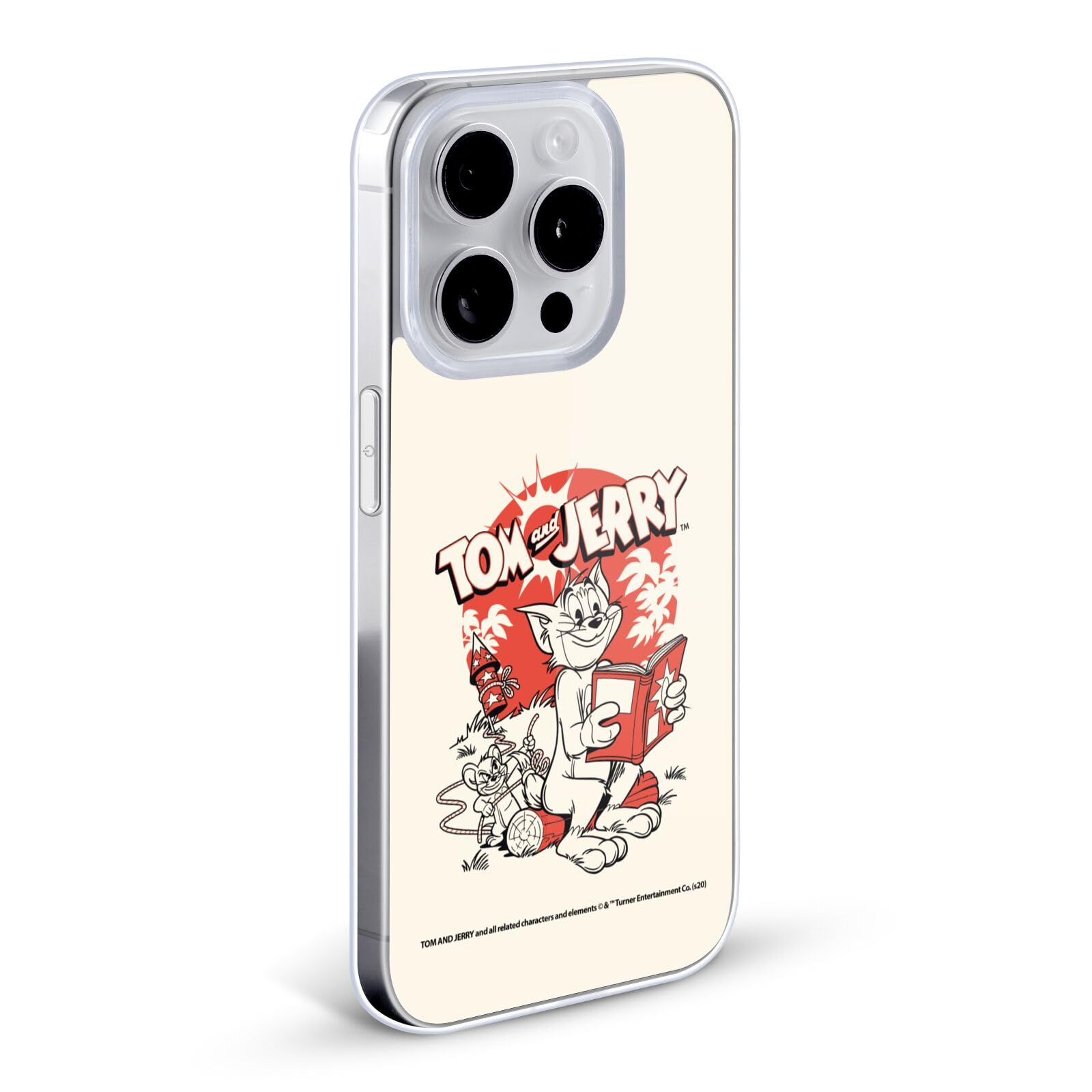 Officially Licensed Tom and Jerry Fireworks Prank iPhone 13 Pro Max Case - Soft Gel Protective Cover with Fun Cartoon Design - Perfect for Fans, Gifts, and Everyday Use