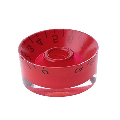 Premium 1pc Guitar Knob Button for Electric Guitar - Tone & Volume Control for LP Style Guitars (Red & Black) - KI-5U87 - Perfect for DIY Guitar Repair, Upgrades & Customization