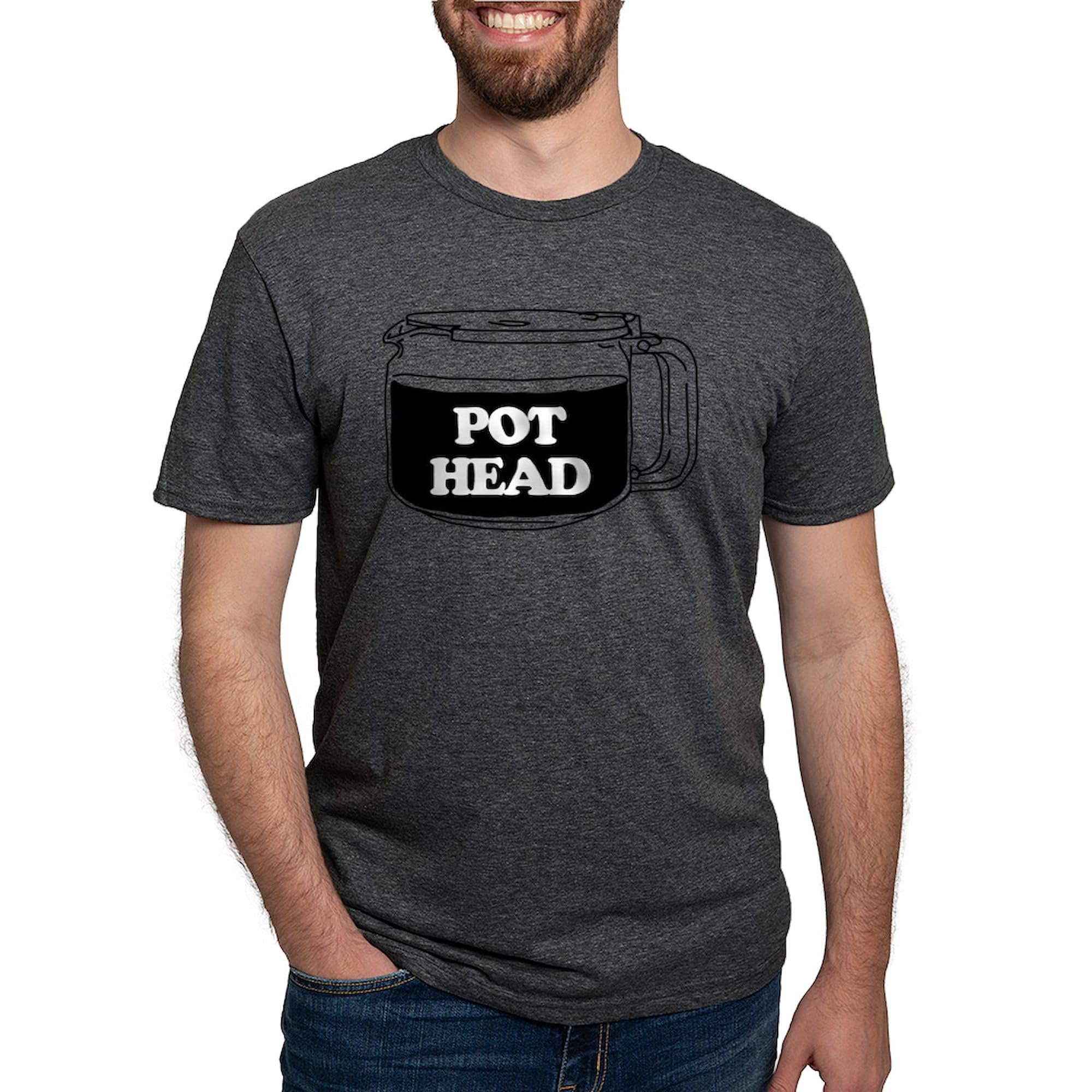Pot Head Men's Tri-Blend T-Shirt - Soft Premium Cotton Blend Tee for Casual Wear & Gifts - Perfect for Stoner Lifestyle, Comedy Events & 420 Celebrations