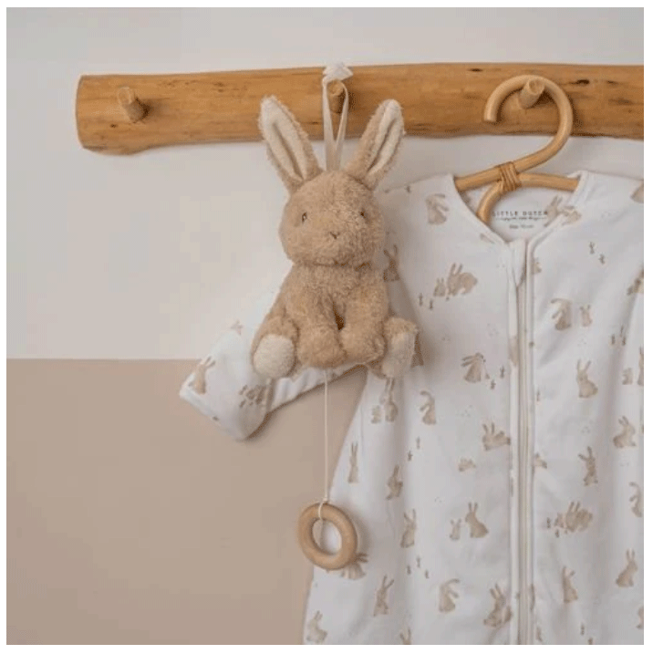 Little Dutch Baby Bunny Music Box - Cute Nursery Decor, Soothing Lullabies for Newborns & Toddlers - Perfect for Bedtime, Baby Showers & Nursery Room Decorations