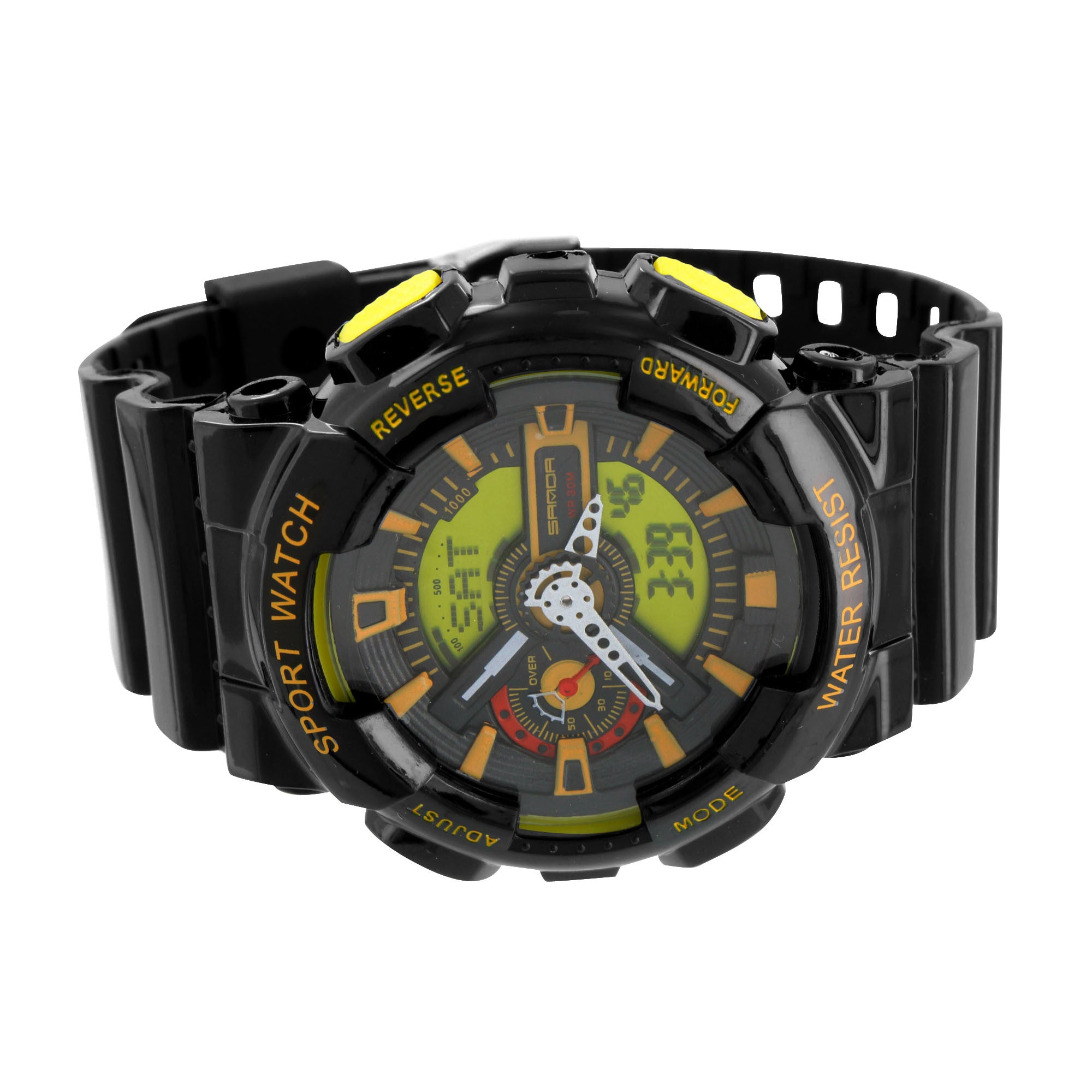 Sport Watches for Men - Orange & Green Dial Shock Resistant Special Edition - Perfect for Running, Hiking & Outdoor Adventures