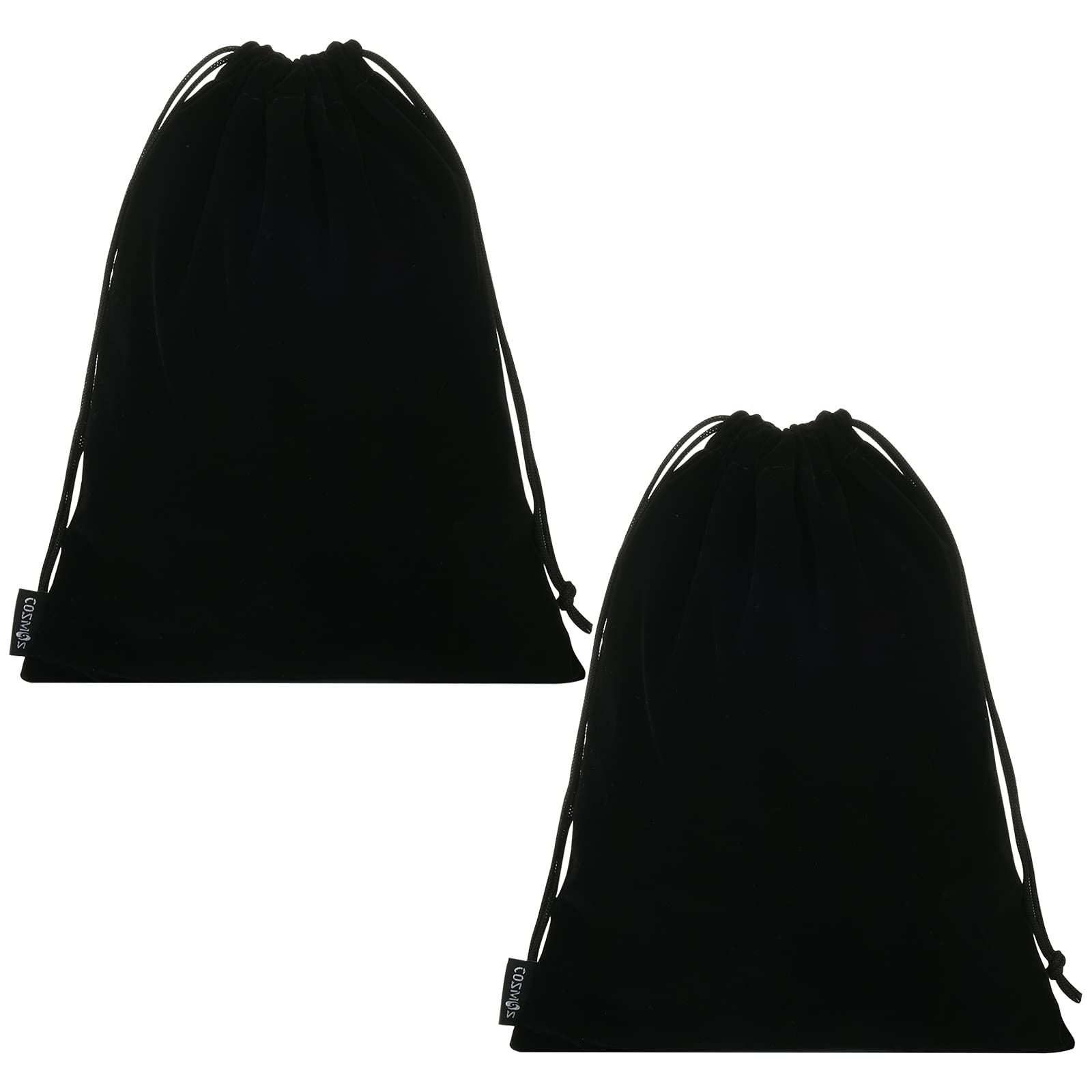 2 Pack Portable Headphone Carrying Case - Soft Drawstring Storage Pouch for Over-Ear Headphones, Gaming Headsets & Neckband Earphones (Black) - Perfect for Travel, Commuting & Headphone Protection