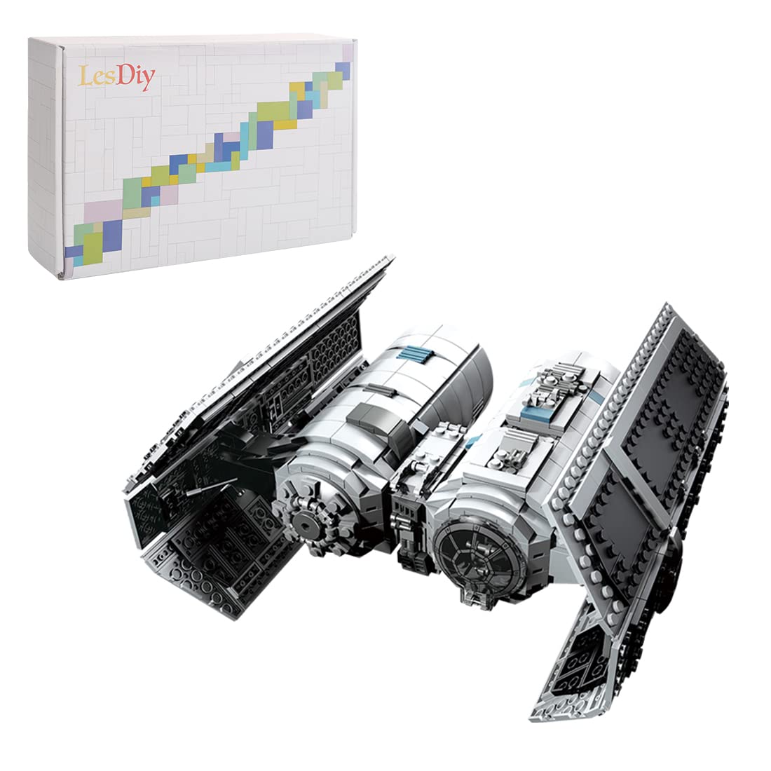 **MOCDIY Imperial TIE Fighter Building Kit – 1010PCS Star Wars Warship Model Construction Toy, Compatible with Lego Technic – Perfect for Collectors & DIY Enthusiasts | Great Gift for Sci-Fi Fans & Model Builders**