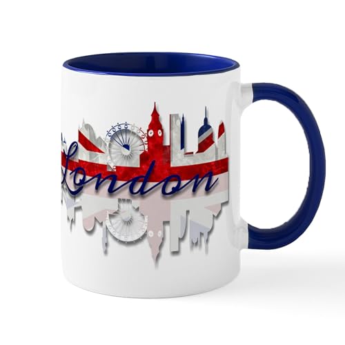 White/Navy Inside - London Skyline Mugs