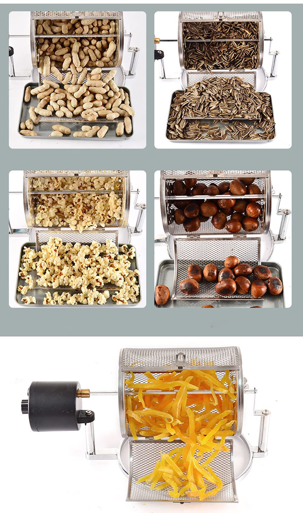 Premium Electric Coffee Roaster Machine - Stainless Steel Bean Roaster for Coffee, Nuts, Grains & Popcorn with Adjustable Rotation Speed - Perfect for Home Baristas & Coffee Enthusiasts