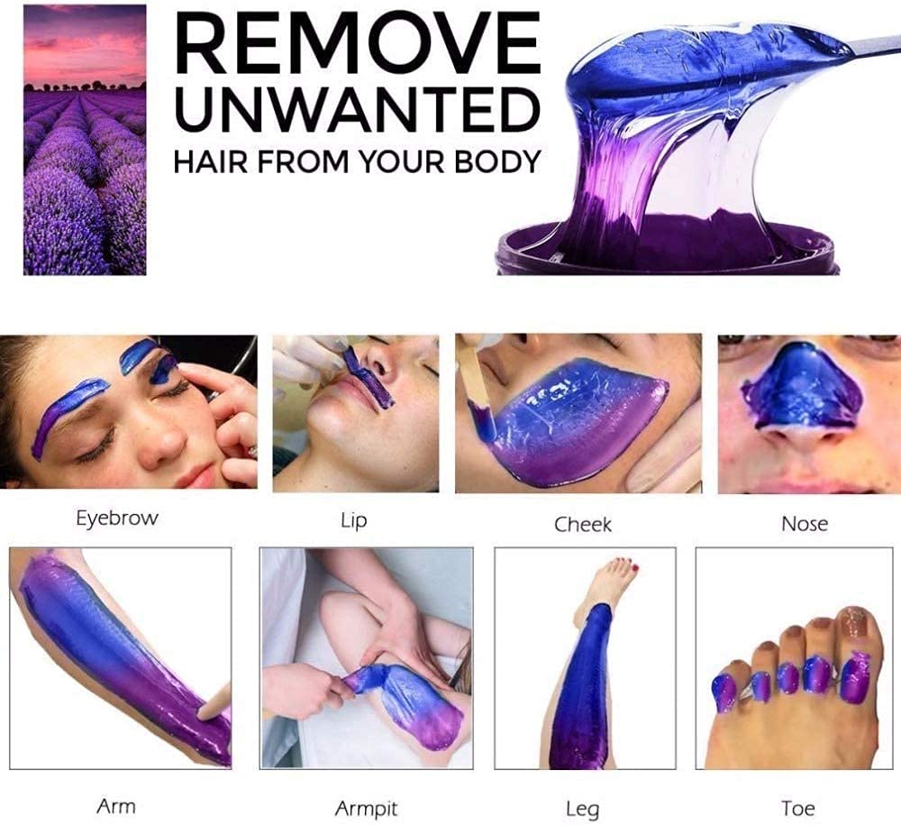 Professional Waxing Kit for Women - CL Wax Machine & Aloe Vera Wax (600g) with Strips & Knife - Hair Removal Wax Heater Combo for Smooth Skin | Home & Salon Use | Bikini, Legs, Face, Underarms
