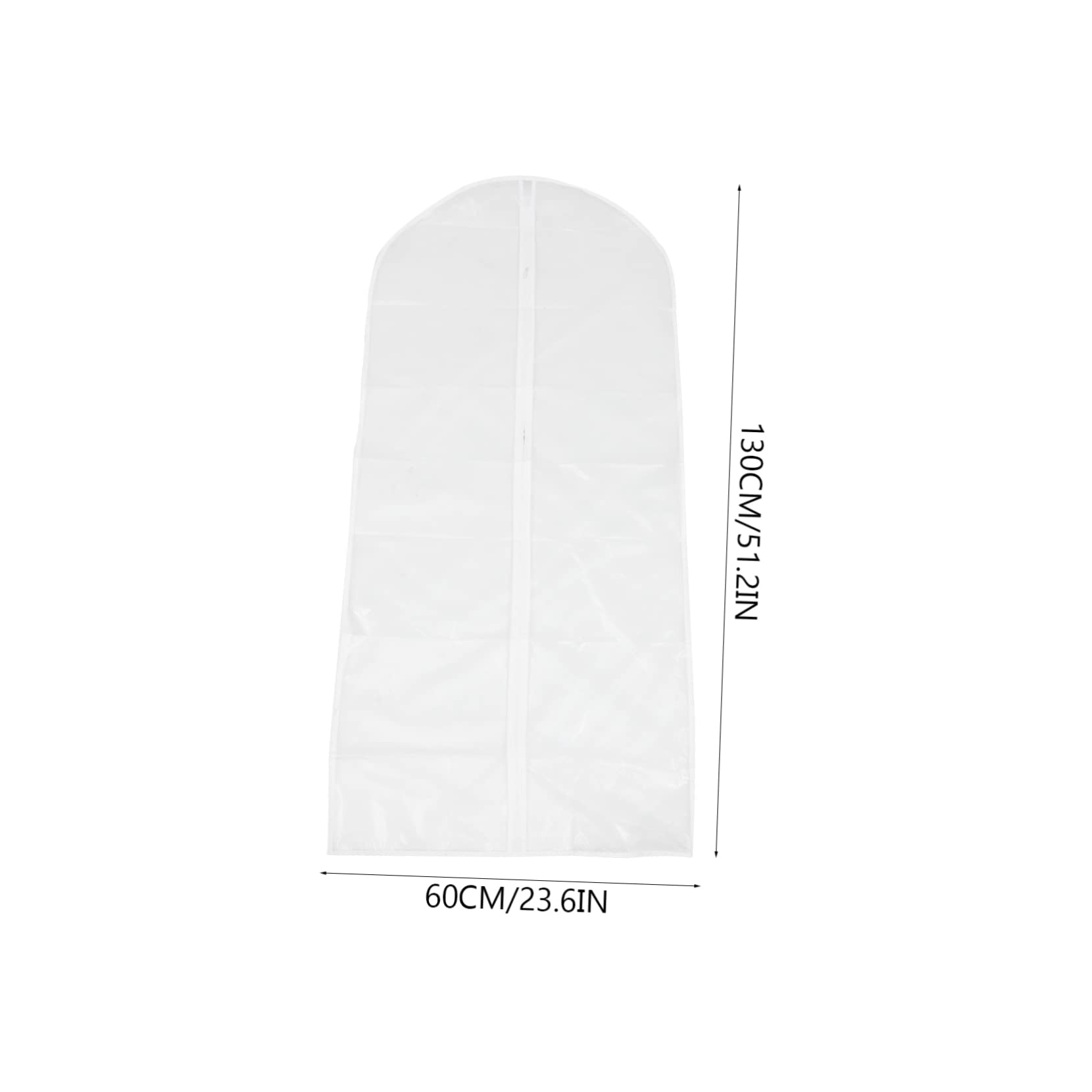 Cabilock 5-Pack White Garment Bags for Suits, Dresses & Coats - Breathable Hanging Clothes Storage Protector for Travel, Closet Organization & Seasonal Clothing Storage