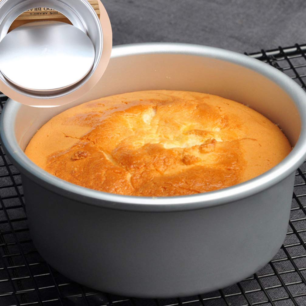 5-Piece Aluminum Alloy Cake Molds Set - Round Mini Baking Pans & Removable Pie Pans for Cupcakes, Tarts, and Desserts - Perfect for Home Baking, Parties, and Holiday Treats