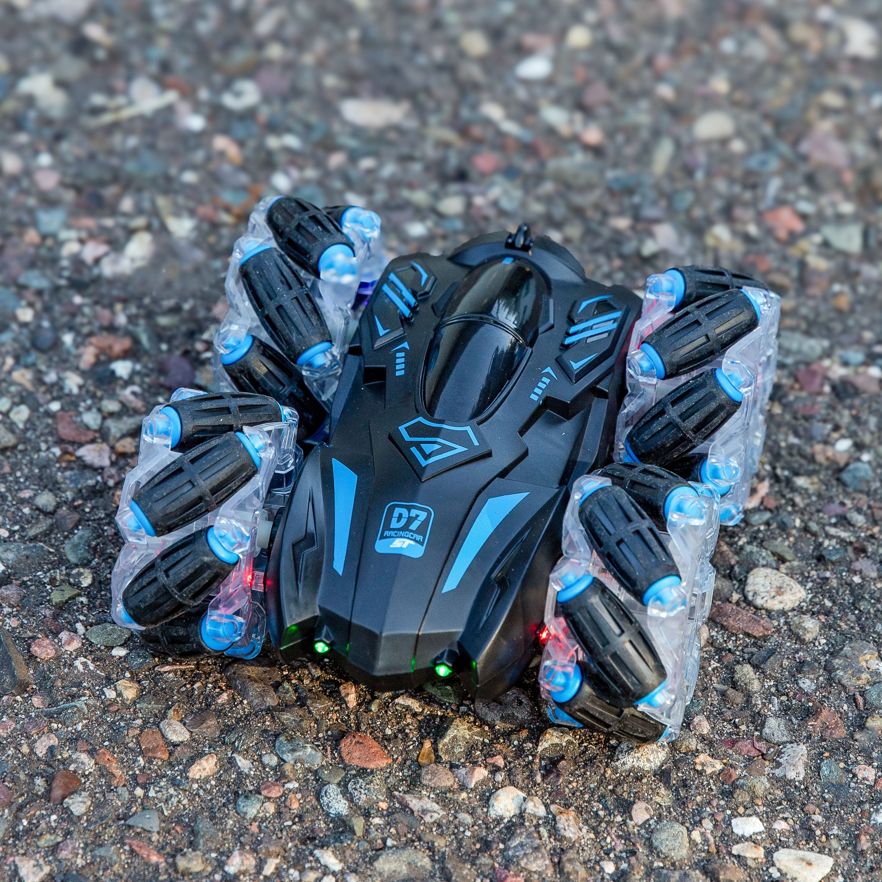 Sunnydaze Double Sided Stunt RC Car with LED Lights - 360 Degree Rotation for Kids & Adults - Perfect for Indoor & Outdoor Play, Backyard Racing, and Birthday Gifts
