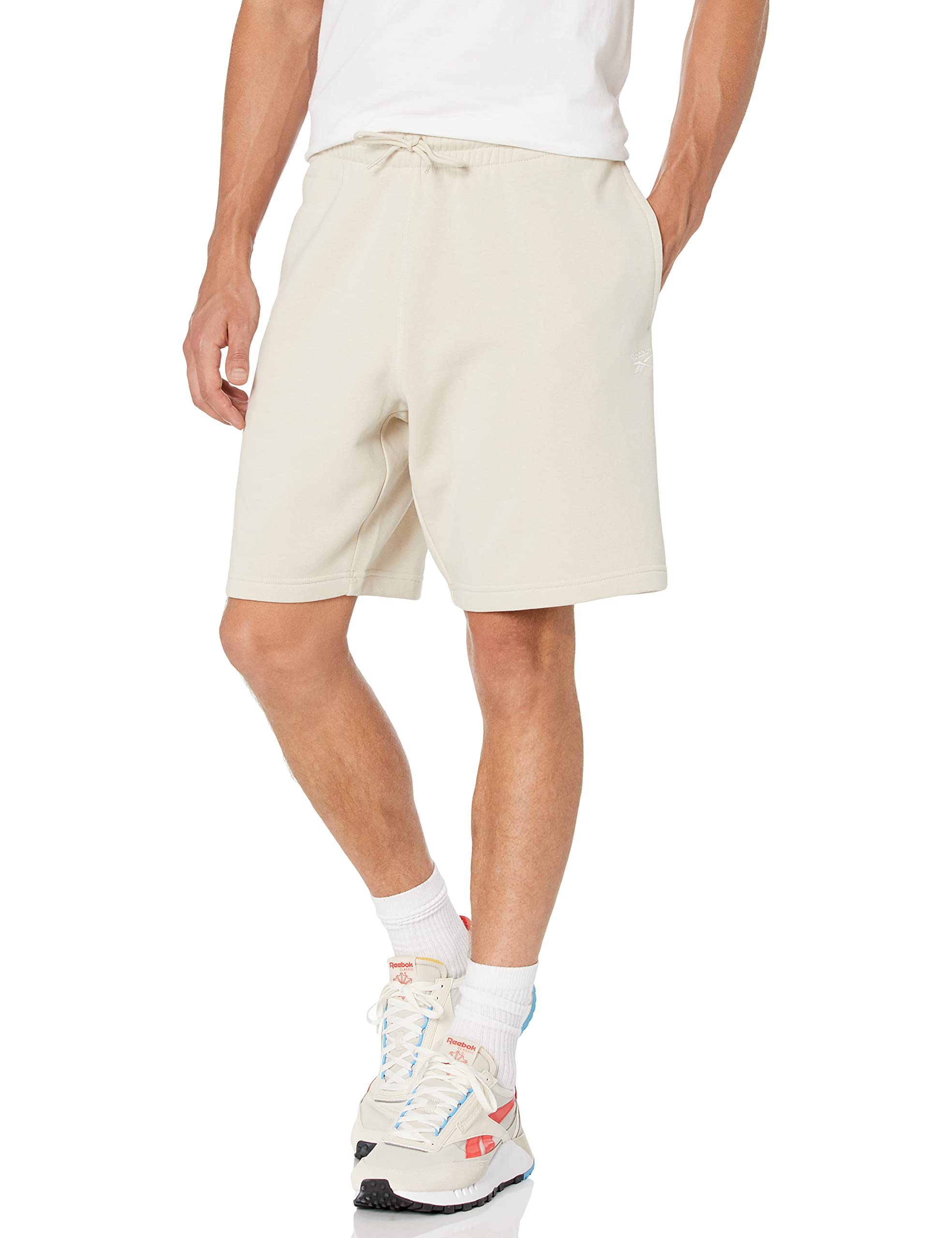 Reebok Men's Fleece Shorts - Comfortable Athletic Lounge Shorts for Running, Gym & Casual Wear | Soft Breathable Fabric for Workouts & Relaxation