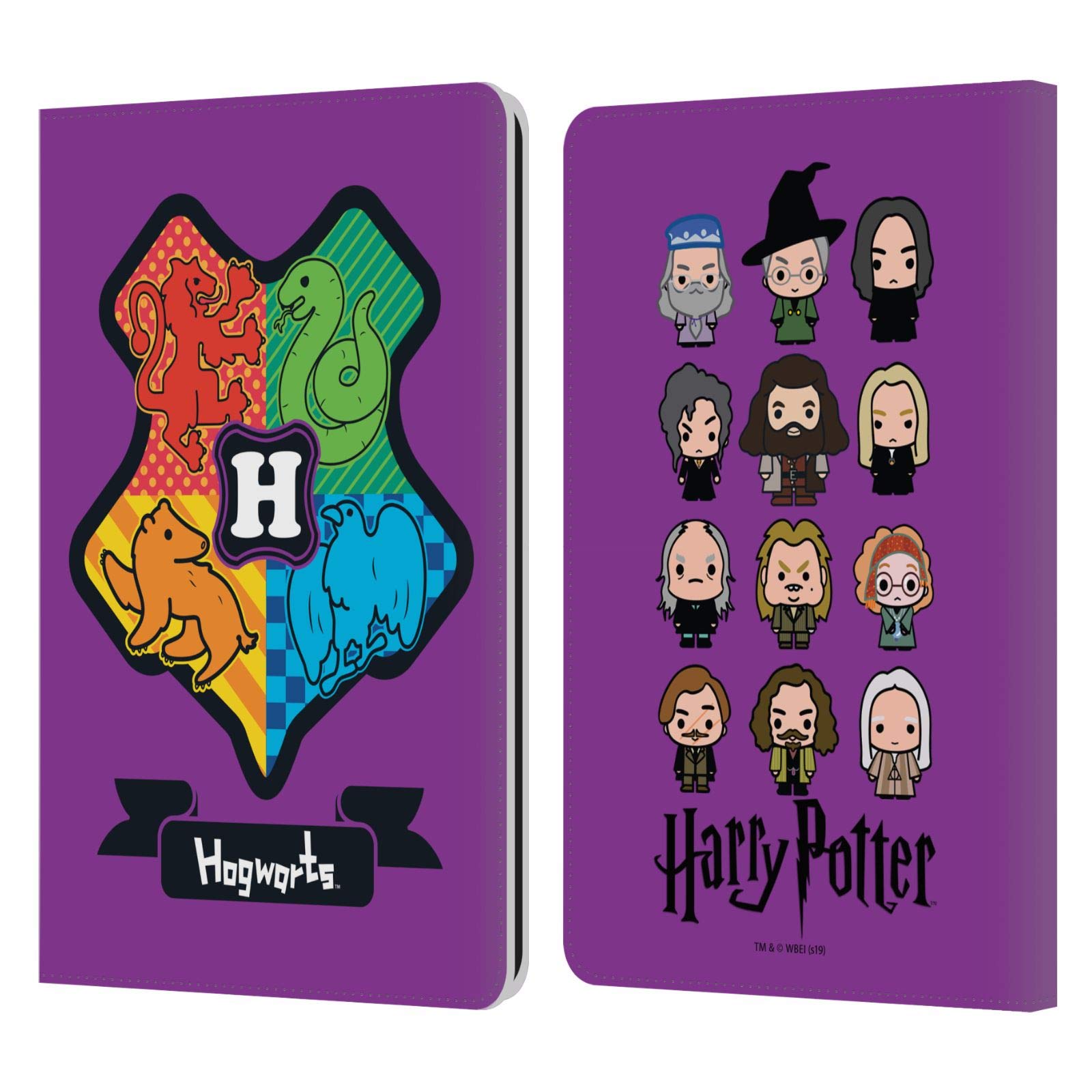 Official Harry Potter Hogwarts Crest Deathly Hallows Leather Book Wallet Case Cover for Kindle Paperwhite 1/2/3 - Perfect for Reading & Travel