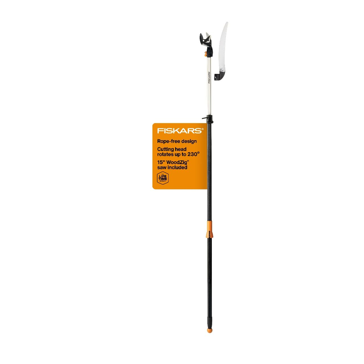 Fiskars 2-in-1 Extendable Tree Pruner & Pole Saw (7.9-12 Feet) with Rotating Head - 15