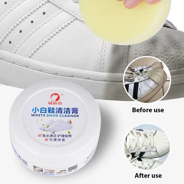 Fidrox White Shoe Cleaning Cream 260g - Stain Remover for Leather Shoes, Boots & Sneakers | Whitening & Polishing Formula | Safe for White Rubber Soles | Perfect for Daily Shoe Care & Restoration
