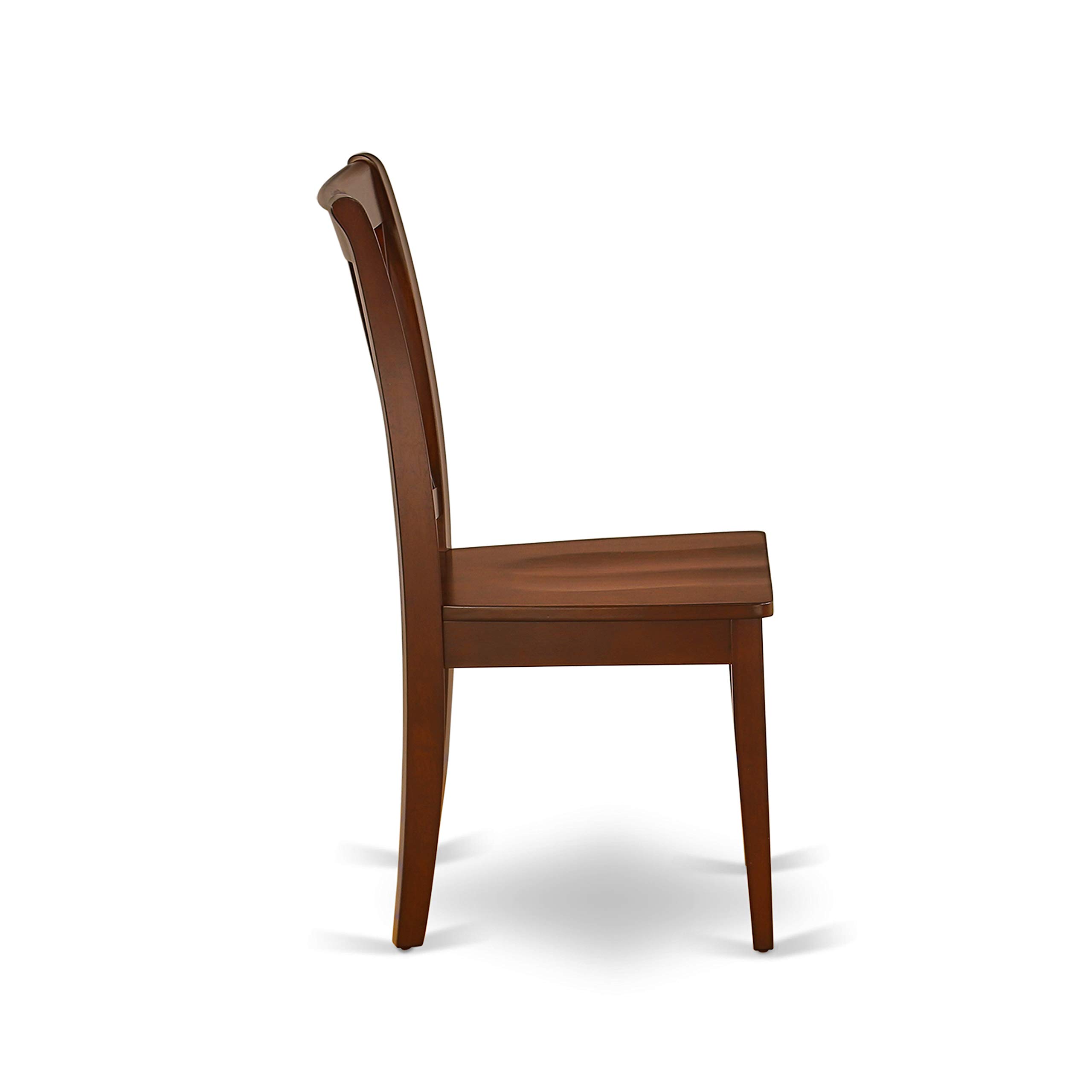 East West Furniture NDCL3-MAH-W 3-Piece Mahogany Dining Set with Extendable Table & 2 Wooden Chairs (30x48 Inch) - Perfect for Small Spaces, Breakfast Nooks & Cozy Apartments