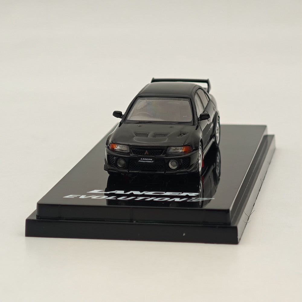 1/64 Scale Mitsubishi Lancer Evolution V GSR (CP9A) 1998 Model Diecast Car - Hobby Japan HJ642032ABK Black | Collectible Miniature Vehicle for Display, Racing Diorama & Car Enthusiasts