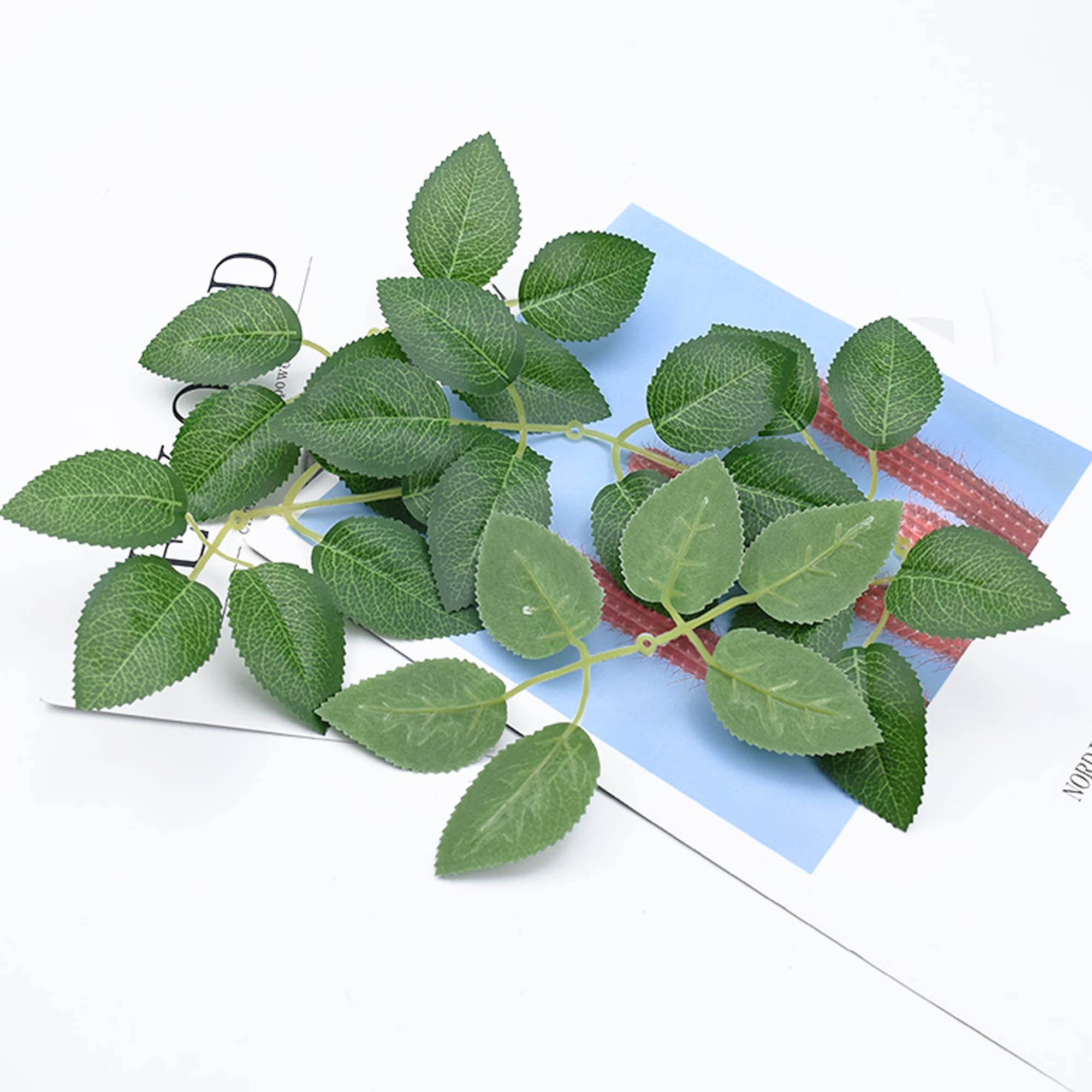 250 PCS Artificial Rose Leaves - Bulk Fake Green Leaves for DIY Wedding Bouquets, Party Decorations, Wreaths & Garlands - Perfect for Wedding Centerpieces, Floral Arrangements, and Home Decor