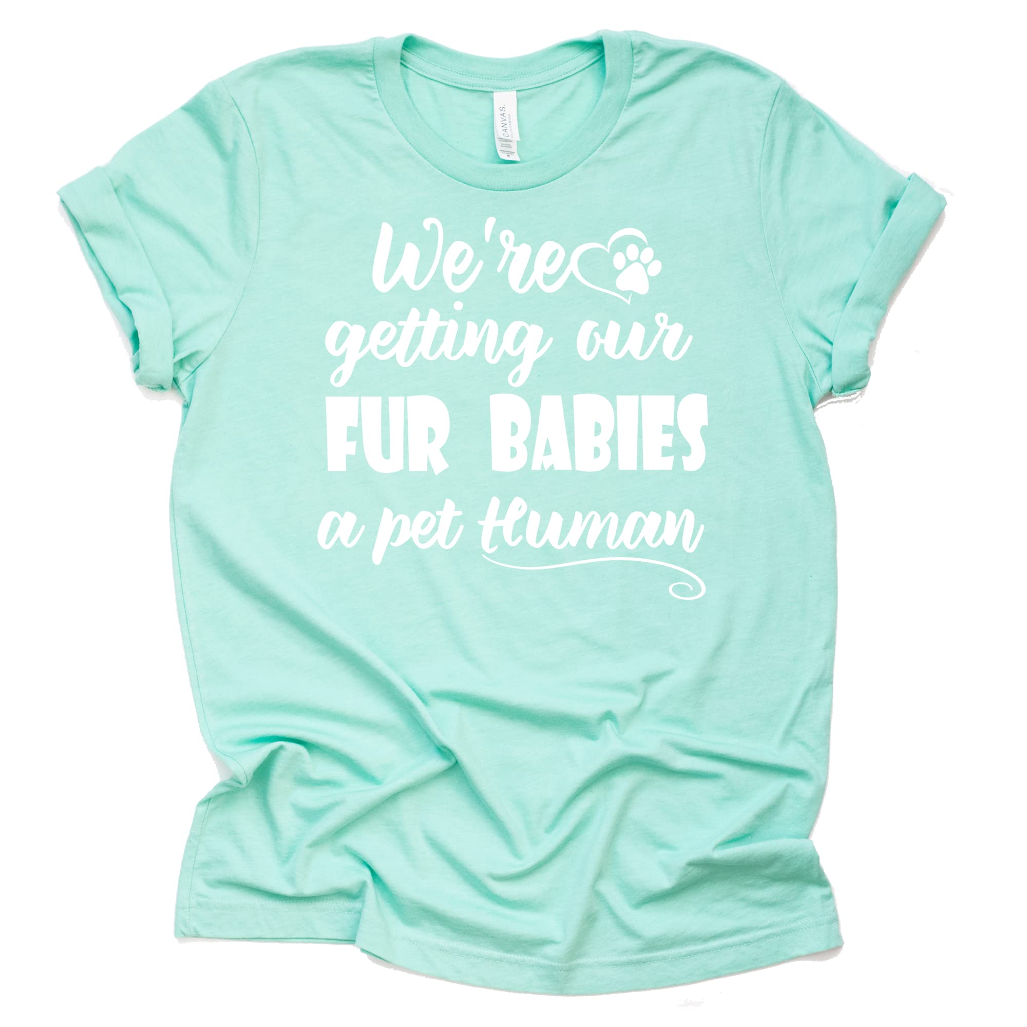 Funny Pet Human Shirt for Dog Moms - Cute Pregnancy & Baby Announcement T-Shirt - Perfect for Gender Reveals, Family Photos & Pet Lovers