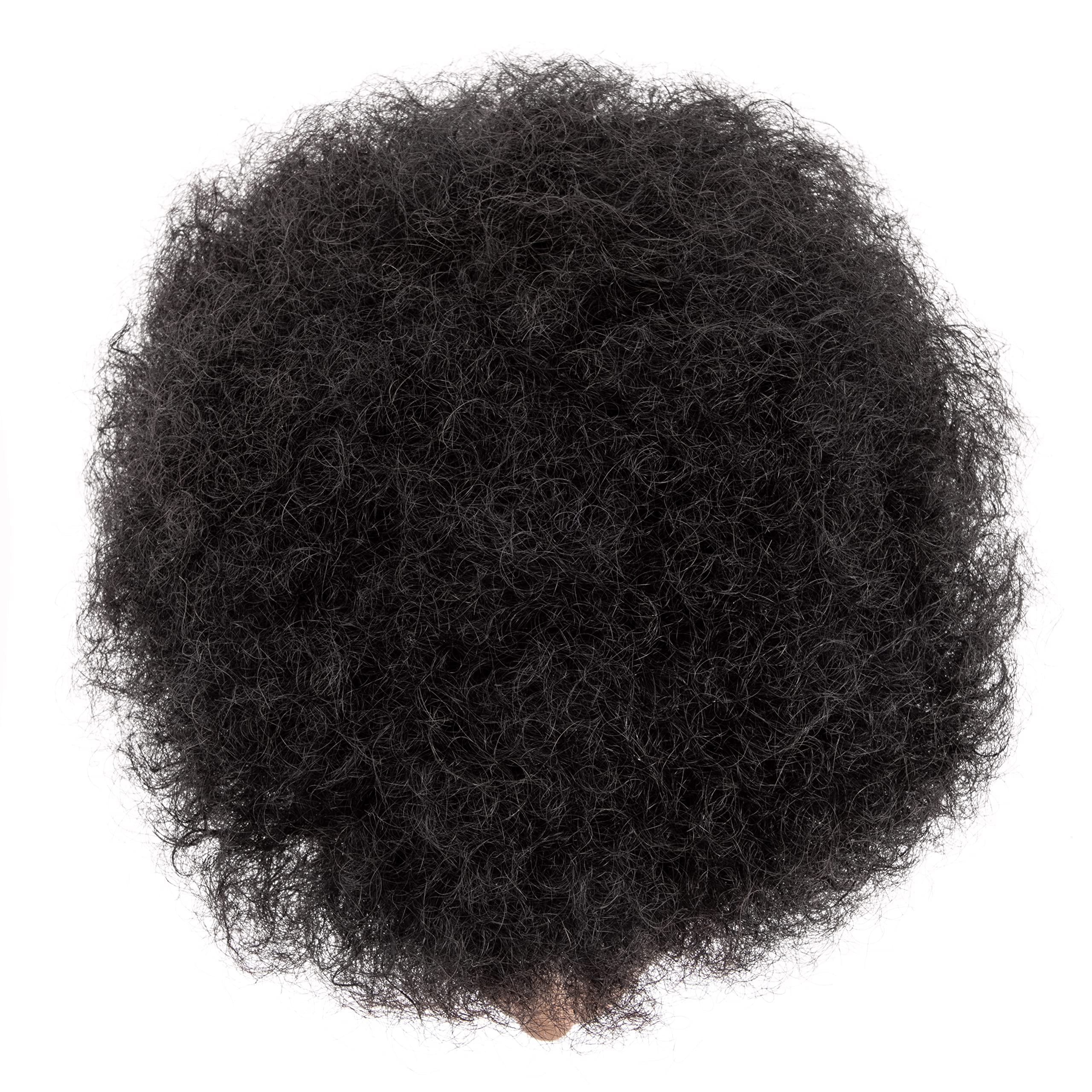 Originea DAIXI 8x10 Inches Lace Front Wig for Men - 100% Human Afro Curly Hair Toupee with 4mm Curl, Breathable Lace Base & Natural Hairline | African American Hair Replacement System for Daily Wear, Special Occasions & Hair Loss Solutions