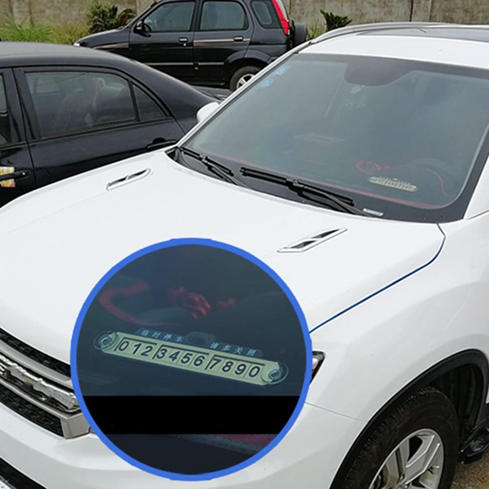 Luminous Temporary Parking Sign with Suction Cup - Car Phone Number Plate for Quick Stop, Non-Blocking Visibility - Perfect for Street Parking, Valet, and Delivery Drivers