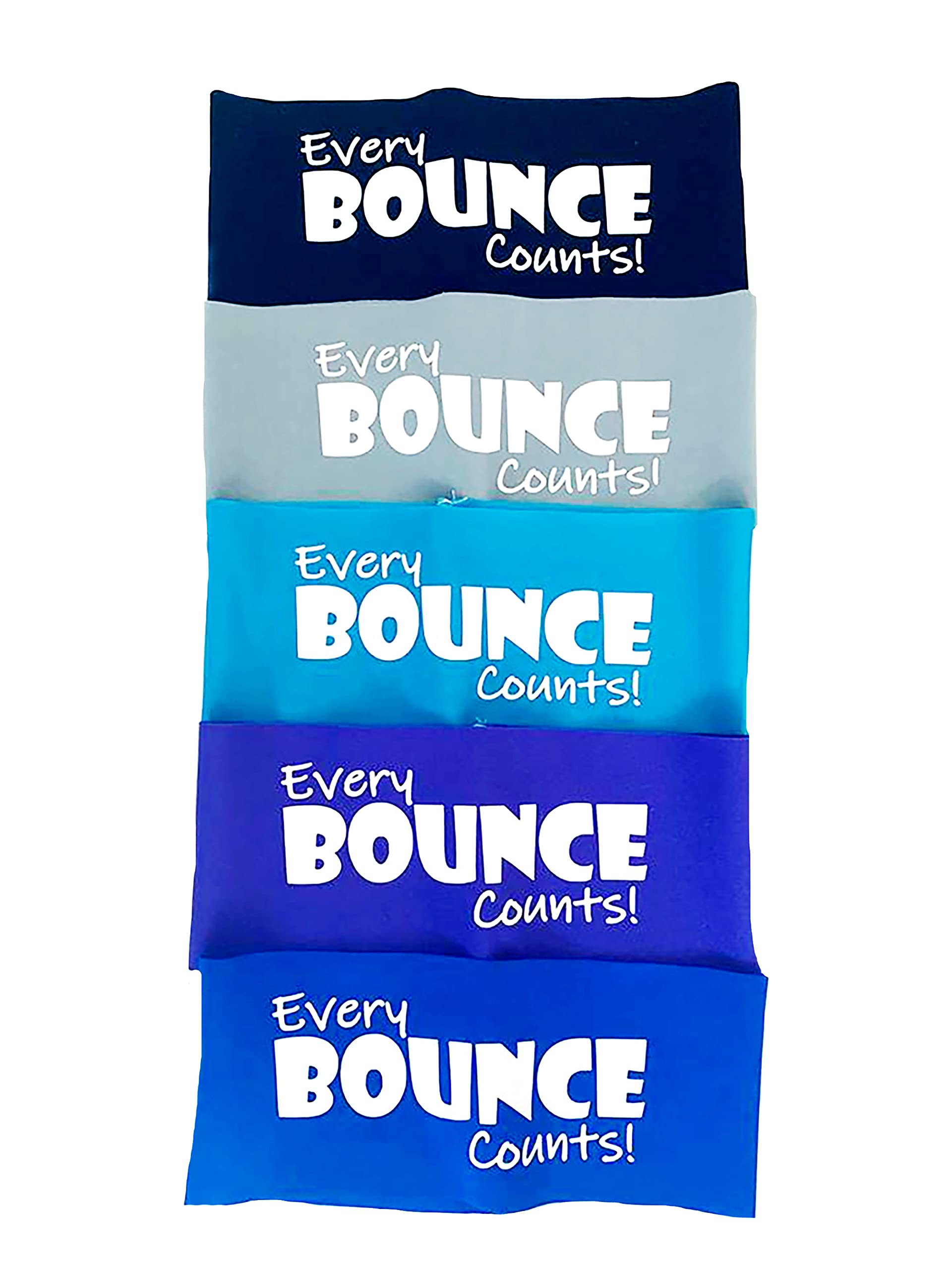 5 Pack Unisex Kids Headbands for Bounce House & Trampoline Parties - Multi-Blue Athletic Headgear for Birthday Party Favors & Active Play - Perfect for Sports, Gym, and Outdoor Activities